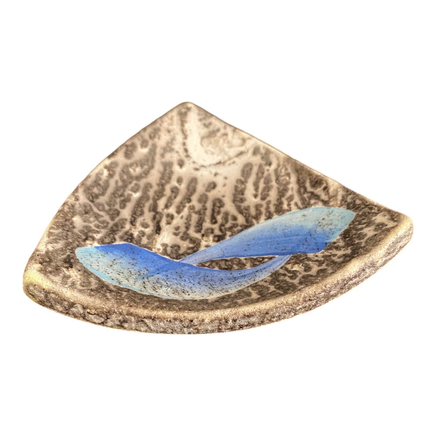 Ring Dish - Obvara decorated in Blues
