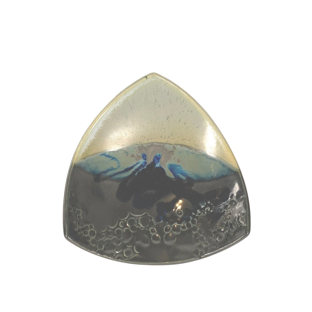 Ring Dish - Hobnob Collection Stoneware in Green and Black